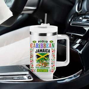 Proud Caribbean Jamaica Heritage Tumbler With Handle Jamaican Roots and Island Culture TS02 Print Your Wear