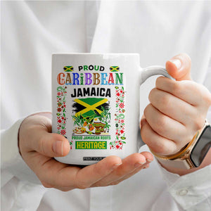 Proud Caribbean Jamaica Heritage Coffee Mug Jamaican Roots and Island Culture TS02 Print Your Wear