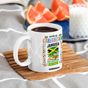Proud Caribbean Jamaica Heritage Coffee Mug Jamaican Roots and Island Culture TS02 Print Your Wear