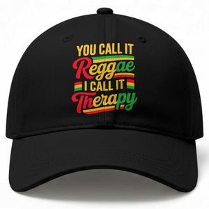 You Call It Reggae I Call It Therapy Baseball Cap Emotional Jamaican Rasta Music Lovers TS02 Print Your Wear