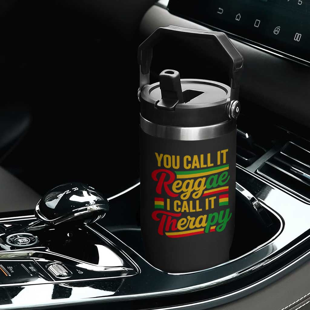 You Call It Reggae I Call It Therapy Flip Straw Tumbler Emotional Jamaican Rasta Music Lovers TS02 Print Your Wear