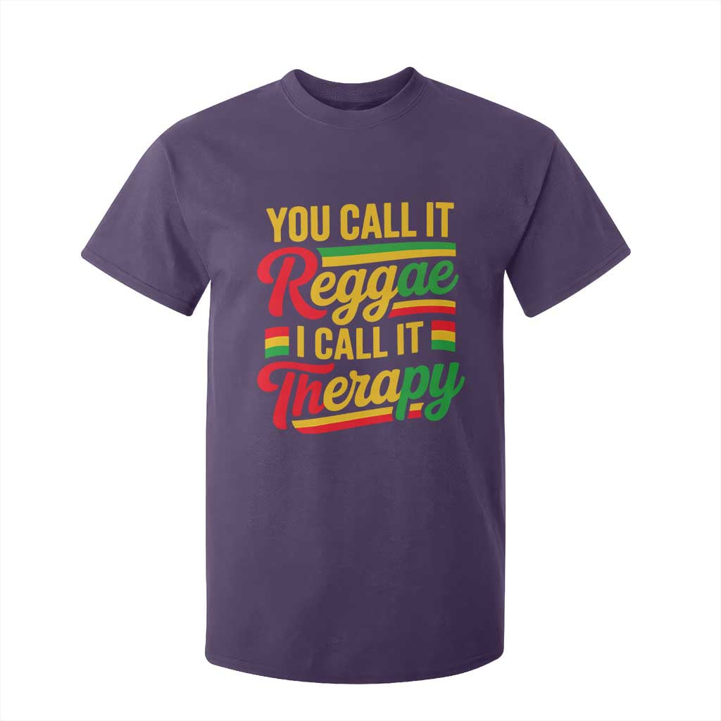 You Call It Reggae I Call It Therapy T Shirt For Kid Emotional Jamaican Rasta Music Lovers TS02 Purple Print Your Wear