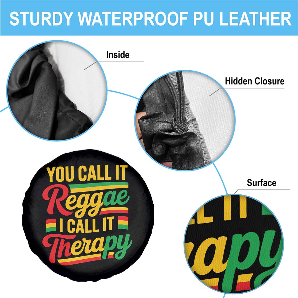 You Call It Reggae I Call It Therapy Spare Tire Cover Emotional Jamaican Rasta Music Lovers TS02 Print Your Wear
