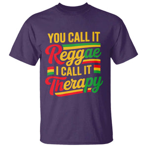You Call It Reggae I Call It Therapy T Shirt Emotional Jamaican Rasta Music Lovers TS02 Purple Print Your Wear
