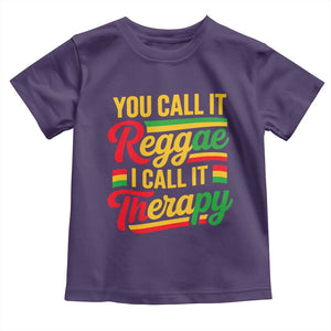 You Call It Reggae I Call It Therapy Toddler T Shirt Emotional Jamaican Rasta Music Lovers TS02 Purple Print Your Wear