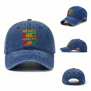 You Call It Reggae I Call It Therapy Washed Cotton Baseball Cap Emotional Jamaican Rasta Music Lovers TS02 Washed Cap Universal Fit Royal Blue Print Your Wear