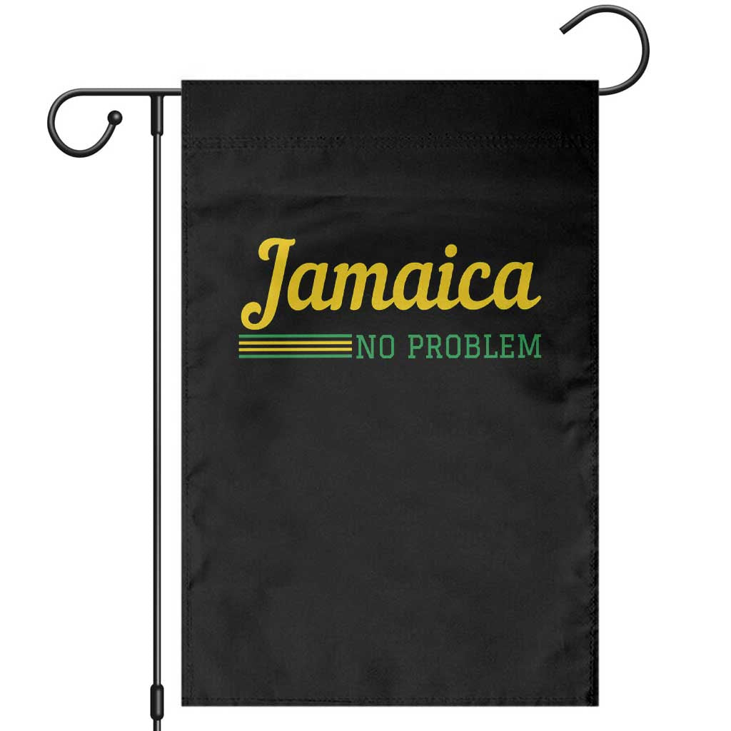 Jamaica No Problem Garden Flag Classic Island Motto and Caribbean Vacation TS02 Black Print Your Wear