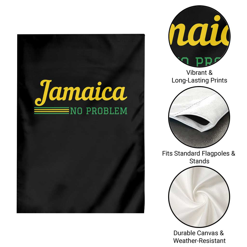 Jamaica No Problem Garden Flag Classic Island Motto and Caribbean Vacation TS02 Print Your Wear