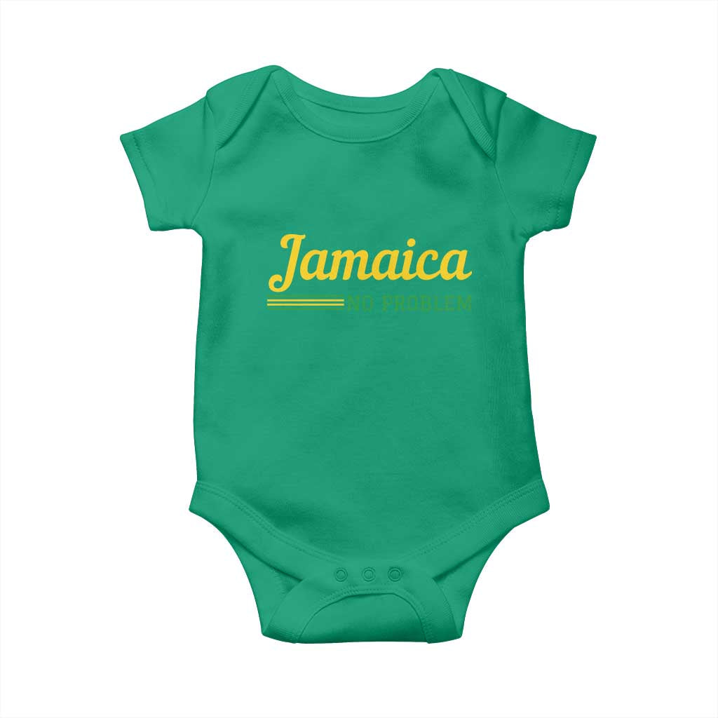 Jamaica No Problem Baby Onesie Classic Island Motto and Caribbean Vacation TS02 Irish Green Print Your Wear