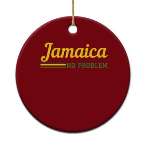 Jamaica No Problem Ceramic Ornament Classic Island Motto and Caribbean Vacation TS02 1pc Red Print Your Wear