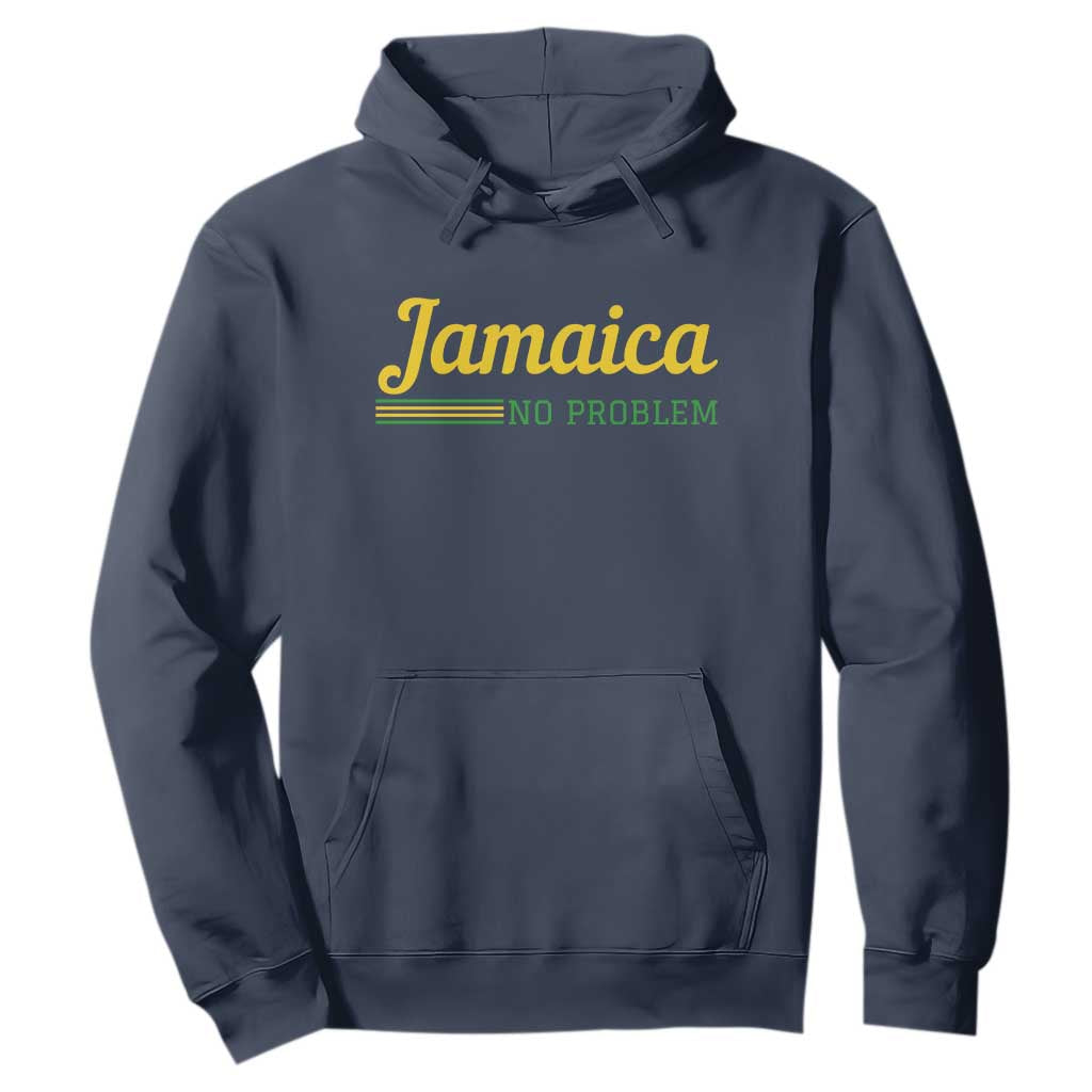 Jamaica No Problem Hoodie Classic Island Motto and Caribbean Vacation TS02 Navy Print Your Wear