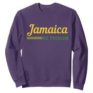 Jamaica No Problem Sweatshirt Classic Island Motto and Caribbean Vacation TS02 Purple Print Your Wear