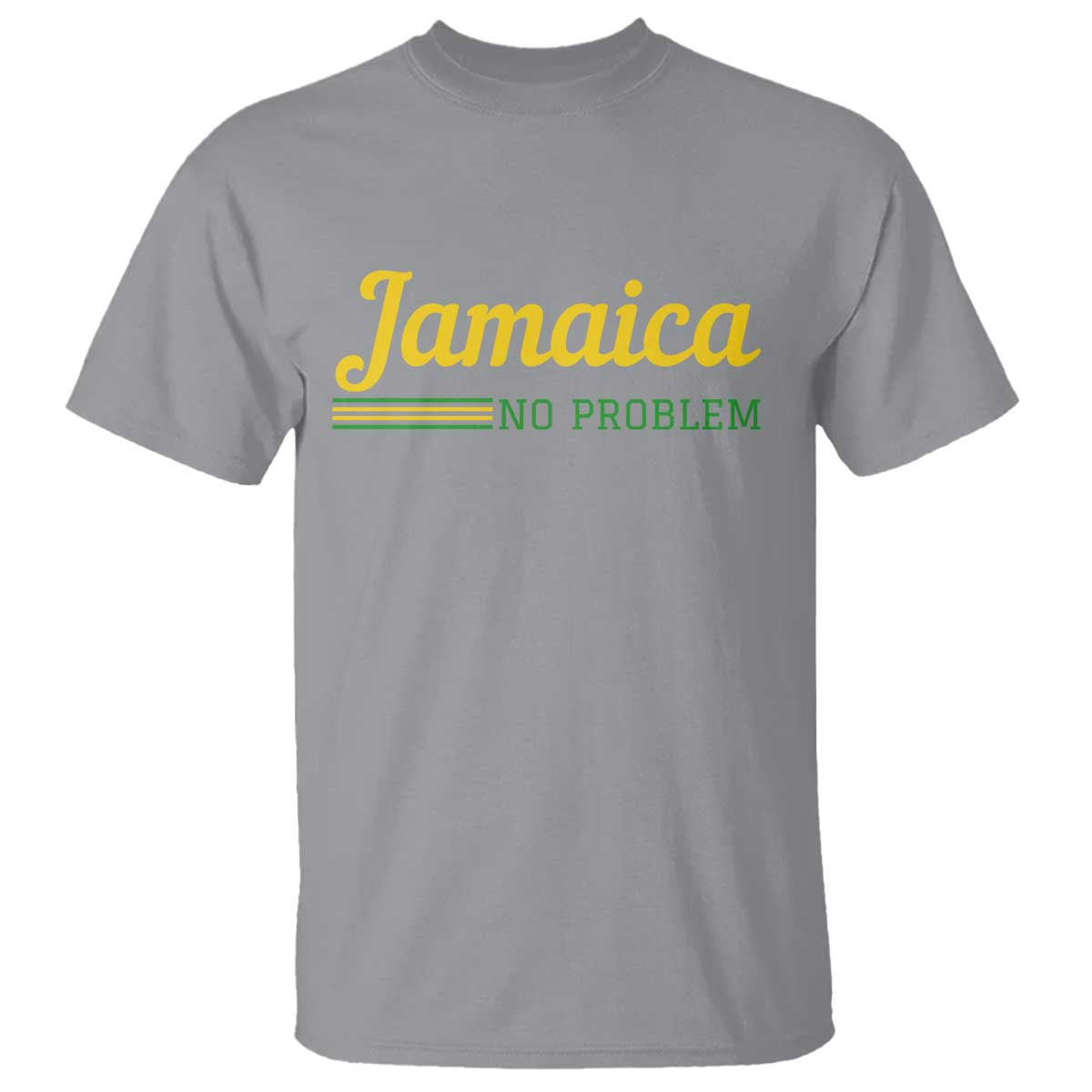 Jamaica No Problem T Shirt Classic Island Motto and Caribbean Vacation TS02 Sport Gray Print Your Wear
