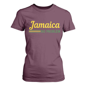 Jamaica No Problem T Shirt For Women Classic Island Motto and Caribbean Vacation TS02 Maroon Print Your Wear
