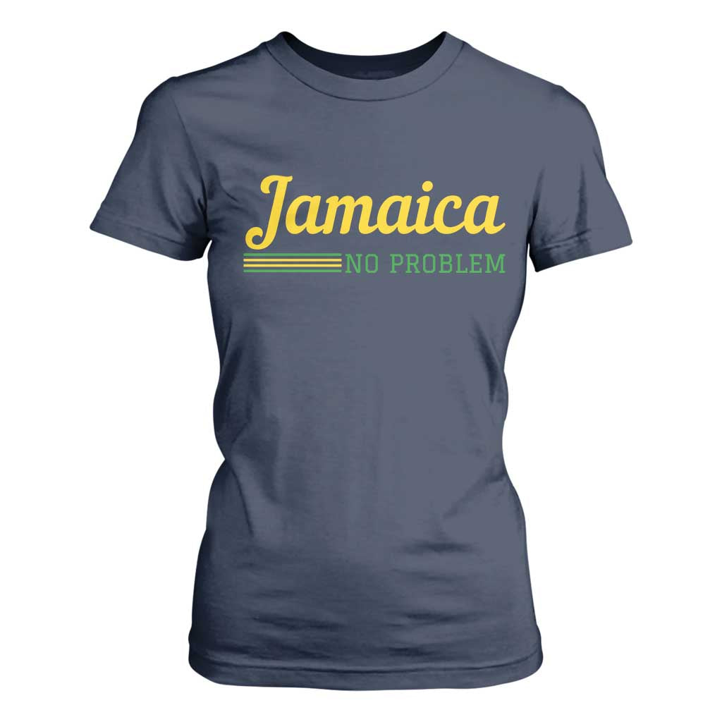 Jamaica No Problem T Shirt For Women Classic Island Motto and Caribbean Vacation TS02 Navy Print Your Wear
