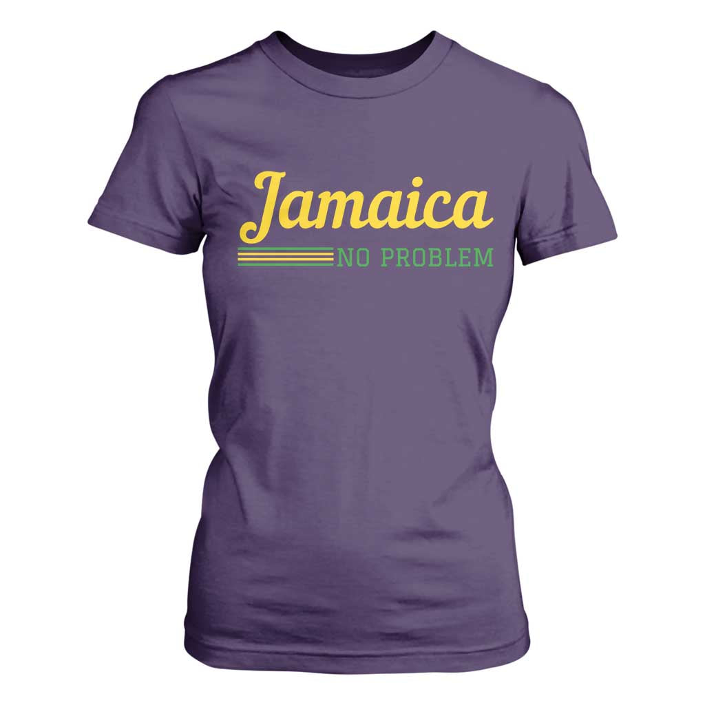 Jamaica No Problem T Shirt For Women Classic Island Motto and Caribbean Vacation TS02 Purple Print Your Wear
