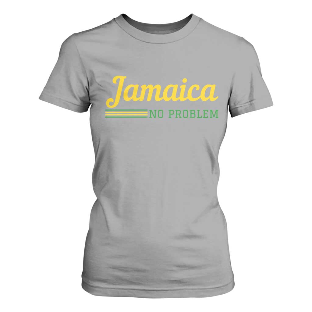 Jamaica No Problem T Shirt For Women Classic Island Motto and Caribbean Vacation TS02 Sport Gray Print Your Wear