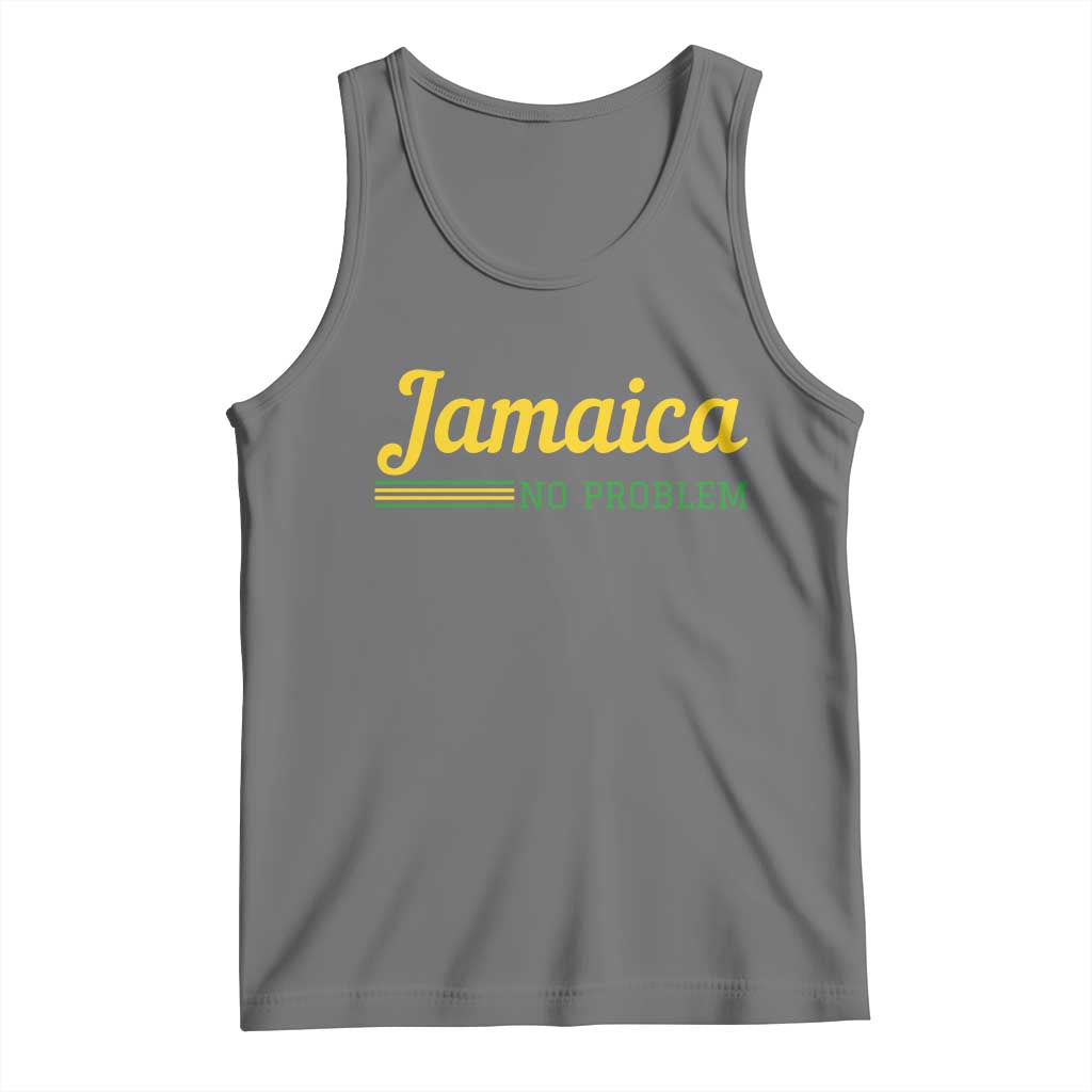 Jamaica No Problem Tank Top Classic Island Motto and Caribbean Vacation TS02 Black Heather Print Your Wear