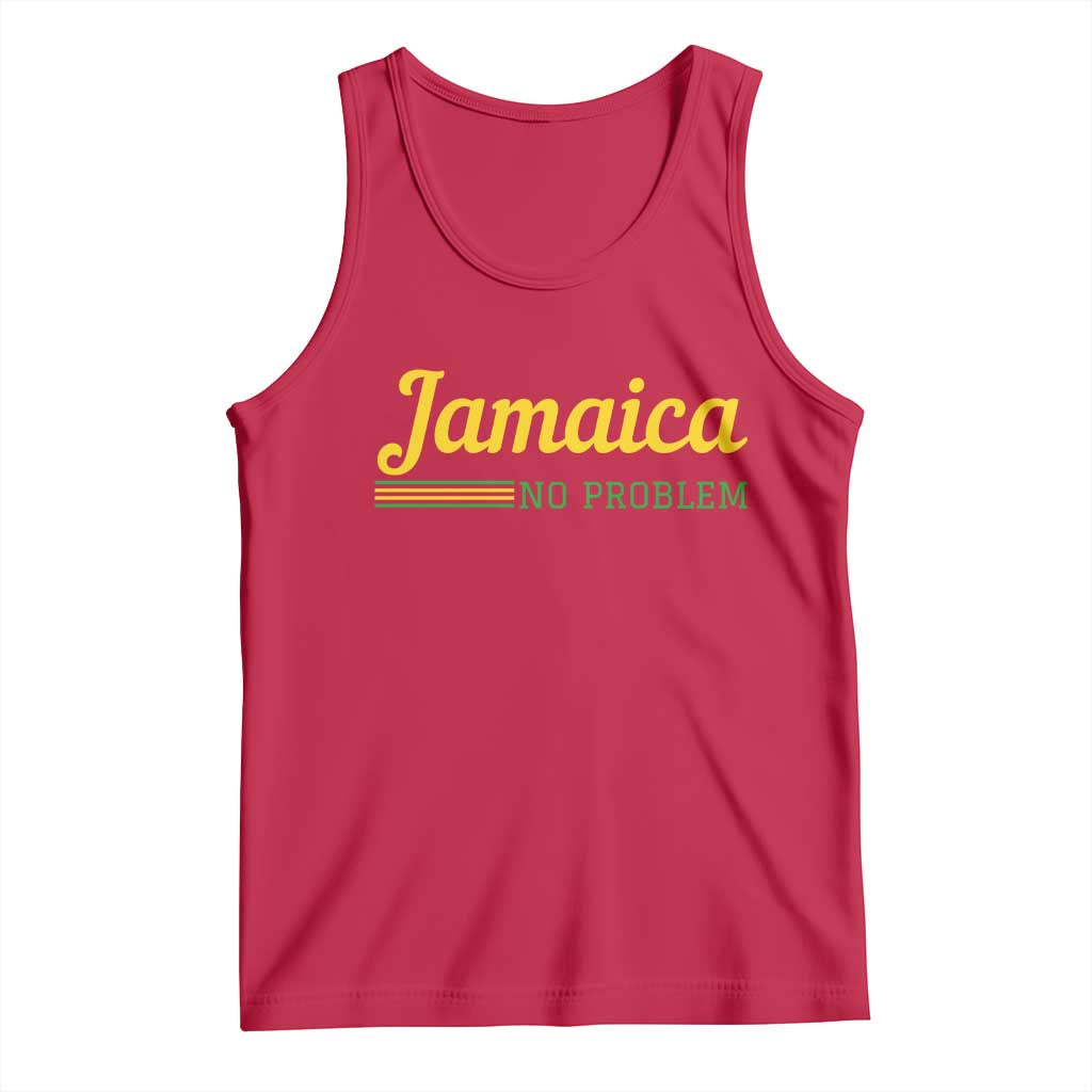 Jamaica No Problem Tank Top Classic Island Motto and Caribbean Vacation TS02 Red Print Your Wear