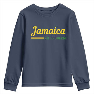 Jamaica No Problem Youth Sweatshirt Classic Island Motto and Caribbean Vacation TS02 Navy Print Your Wear