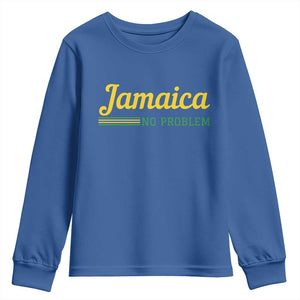 Jamaica No Problem Youth Sweatshirt Classic Island Motto and Caribbean Vacation TS02 Royal Blue Print Your Wear