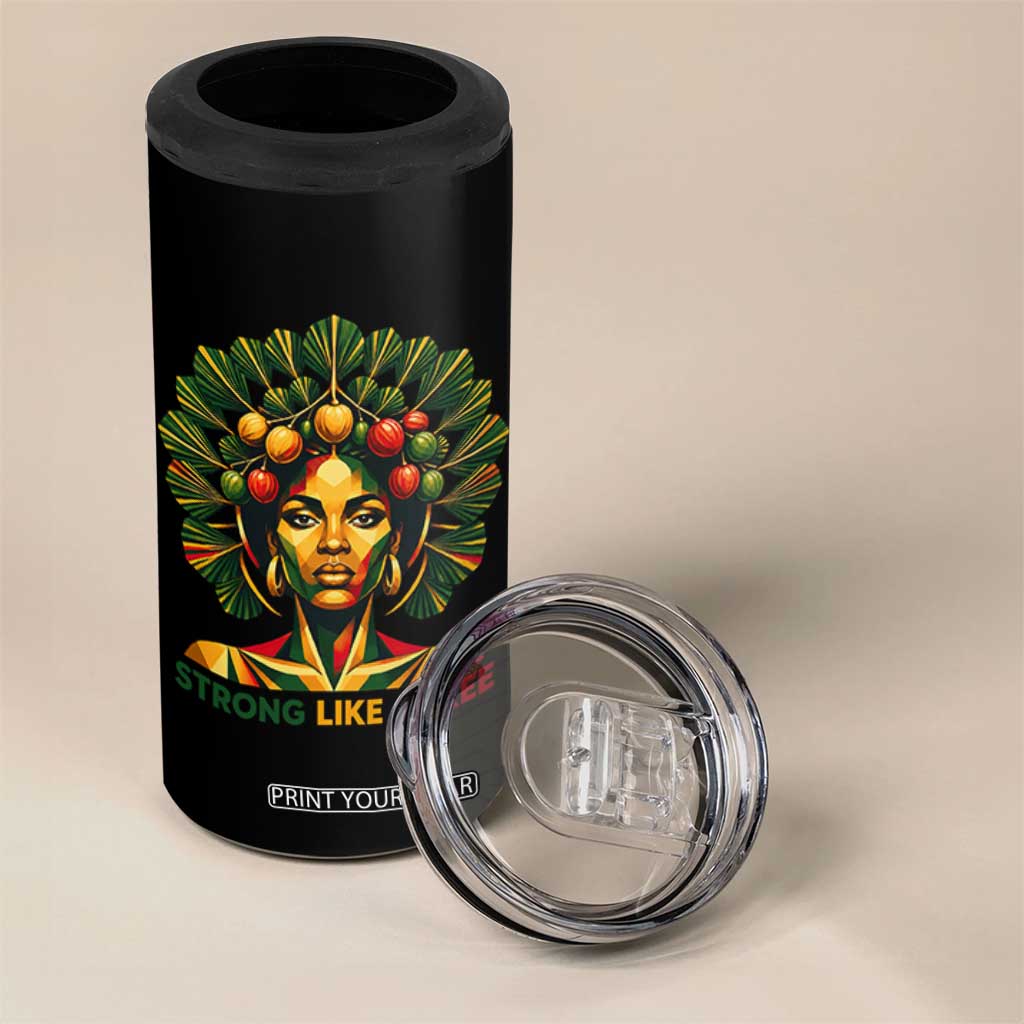 Strong Like Ackee Empowered Woman 4 in 1 Can Cooler Tumbler Jamaican National Fruit Heritage Pride TS02 Print Your Wear