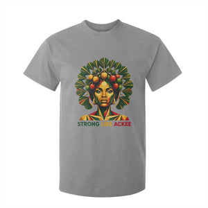 Strong Like Ackee Empowered Woman T Shirt For Kid Jamaican National Fruit Heritage Pride TS02 Sport Gray Print Your Wear