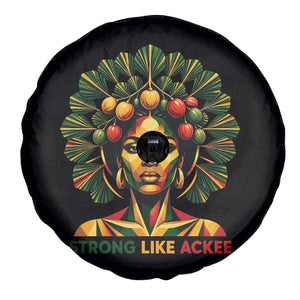 Strong Like Ackee Empowered Woman Spare Tire Cover Jamaican National Fruit Heritage Pride TS02 Print Your Wear