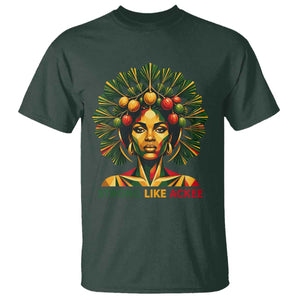 Strong Like Ackee Empowered Woman T Shirt Jamaican National Fruit Heritage Pride TS02 Dark Forest Green Print Your Wear