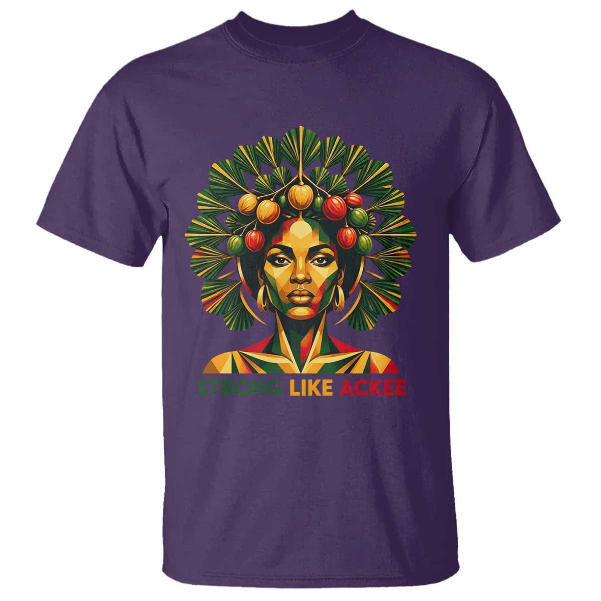 Strong Like Ackee Empowered Woman T Shirt Jamaican National Fruit Heritage Pride TS02 Purple Print Your Wear