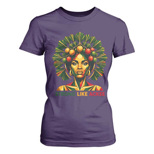 Strong Like Ackee Empowered Woman T Shirt For Women Jamaican National Fruit Heritage Pride TS02 Purple Print Your Wear