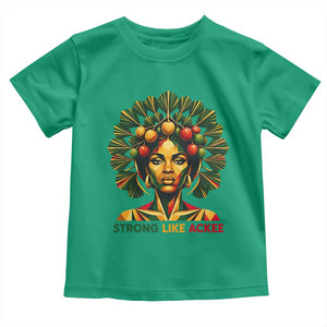 Strong Like Ackee Empowered Woman Toddler T Shirt Jamaican National Fruit Heritage Pride TS02 Irish Green Print Your Wear