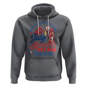 Funny 4th Of July Hoodie You Look Like The Fourth Of July Makes Me Want A Hot Dog Real Bad TS02 Charcoal Printyourwear