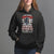 Female Veteran Hoodie I Never Dreamed I'd Grow Up To Be But Here I Am Killing It American Flag Dog Tags TS02 Black Printyourwear