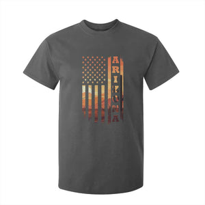 Patriotic Arizona Flag Sunset Graphic T Shirt For Kid American Flag Southwest Desert Saguaro Cactus State Pride Souvenir