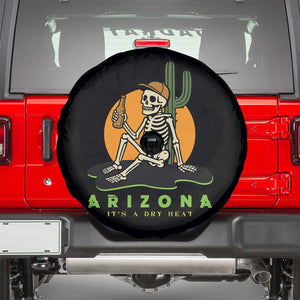 Funny Arizona Its A Dry Heat Skeleton Graphic Spare Tire Cover Vintage Desert Drinking Beer Saguaro Cactus Souvenir