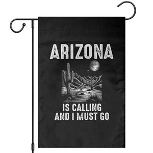 Retro Arizona Is Calling And I Must Go Graphic Garden Flag Outdoor Desert Cactus Mountain Travel Souvenir