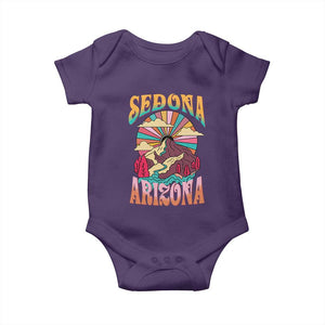 Vintage Retro Sedona Arizona Graphic Baby Onesie Psychedelic Red Rock Mountain Sunset Travel Souvenir
