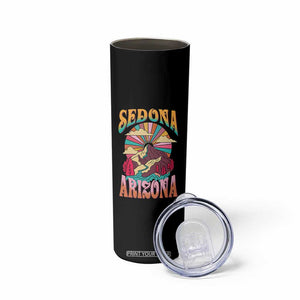 Vintage Retro Sedona Arizona Graphic Skinny Tumbler Psychedelic Red Rock Mountain Sunset Travel Souvenir