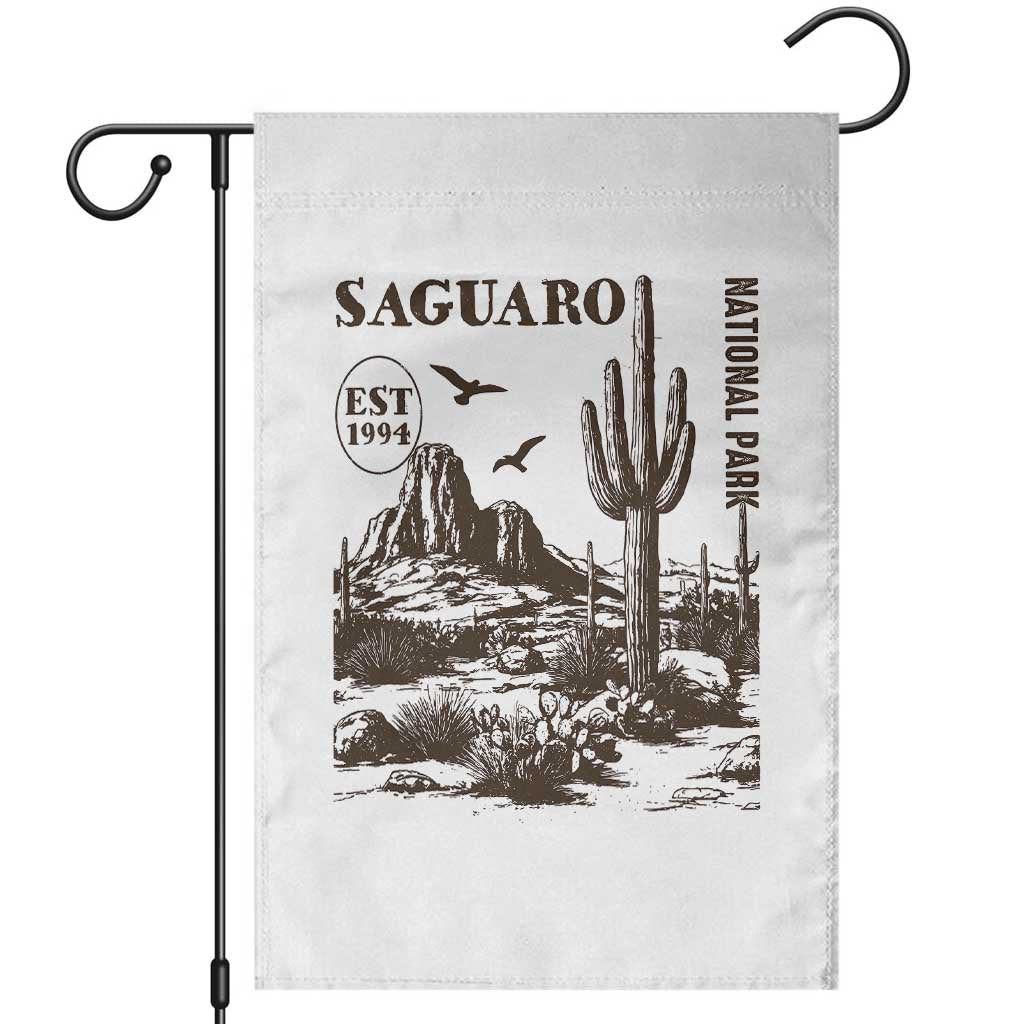 Vintage Saguaro National Park Est 1994 Graphic Garden Flag Retro Arizona Desert Mountain Hiking Souvenir TS02 White Print Your Wear