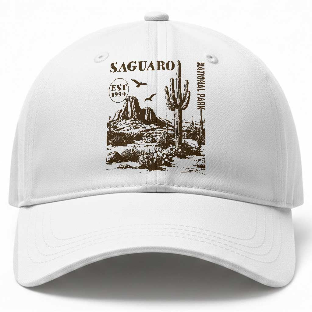 Vintage Saguaro National Park Est 1994 Graphic Baseball Cap Retro Arizona Desert Mountain Hiking Souvenir TS02 Print Your Wear