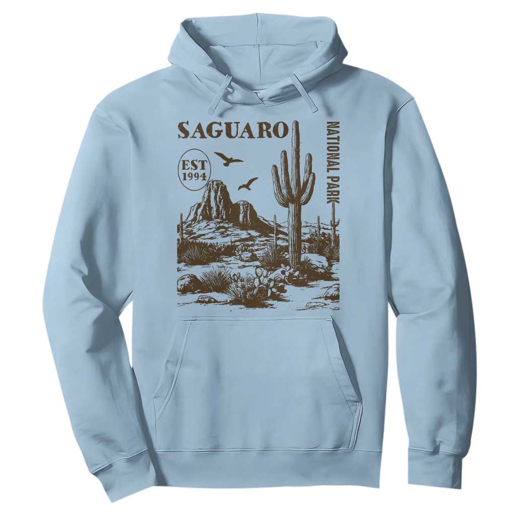 Vintage Saguaro National Park Est 1994 Graphic Hoodie Retro Arizona Desert Mountain Hiking Souvenir