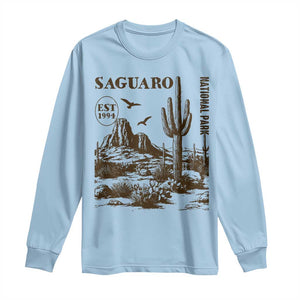 Vintage Saguaro National Park Est 1994 Graphic Long Sleeve Shirt Retro Arizona Desert Mountain Hiking Souvenir
