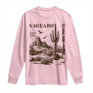 Vintage Saguaro National Park Est 1994 Graphic Long Sleeve Shirt Retro Arizona Desert Mountain Hiking Souvenir