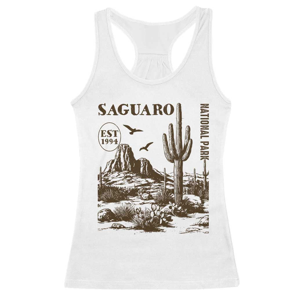 Vintage Saguaro National Park Est 1994 Graphic Racerback Tank Top Retro Arizona Desert Mountain Hiking Souvenir TS02 White Print Your Wear