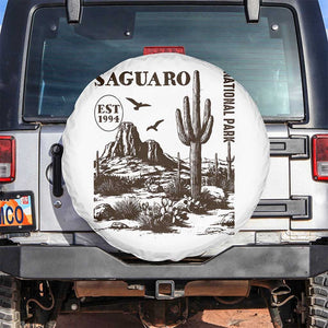 Vintage Saguaro National Park Est 1994 Graphic Spare Tire Cover Retro Arizona Desert Mountain Hiking Souvenir