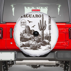 Vintage Saguaro National Park Est 1994 Graphic Spare Tire Cover Retro Arizona Desert Mountain Hiking Souvenir