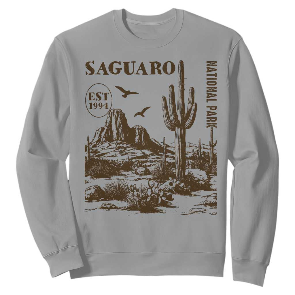 Vintage Saguaro National Park Est 1994 Graphic Sweatshirt Retro Arizona Desert Mountain Hiking Souvenir