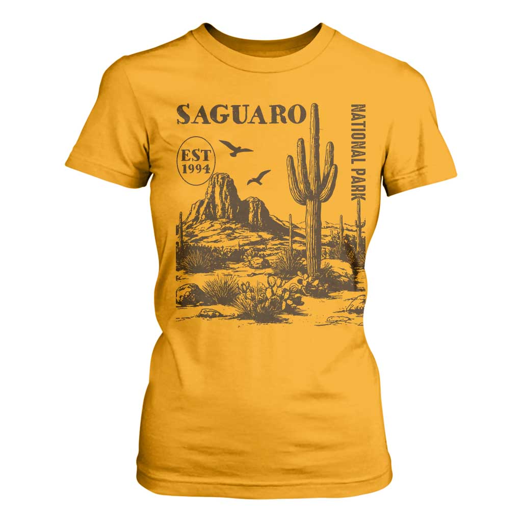 Vintage Saguaro National Park Est 1994 Graphic T Shirt For Women Retro Arizona Desert Mountain Hiking Souvenir