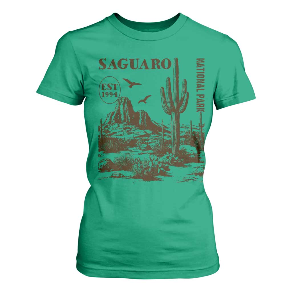 Vintage Saguaro National Park Est 1994 Graphic T Shirt For Women Retro Arizona Desert Mountain Hiking Souvenir